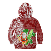 Hawaii Christmas Mele Kalikimaka Kid Hoodie Santa Claus LT7 - Polynesian Pride