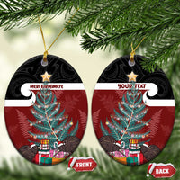 Personalised New Zealand Maori Christmas Ceramic Ornament Xmas Fern Mix Kowhawhai