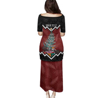 Personalised New Zealand Christmas Family Matching Puletasi and Hawaiian Shirt Xmas Fern and Kiwi Birds