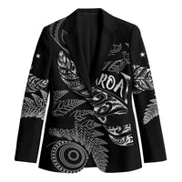 Aotearoa Personalized Lawn Bowls Maori Blazer New Zealand Black Tribal Silver Fern - Polynesian Pride