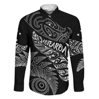 Aotearoa Personalized Lawn Bowls Maori Family Matching Mermaid Dress and Hawaiian Shirt New Zealand Black Tribal Silver Fern - Polynesian Pride