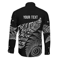 Aotearoa Personalized Lawn Bowls Maori Family Matching Mermaid Dress and Hawaiian Shirt New Zealand Black Tribal Silver Fern - Polynesian Pride