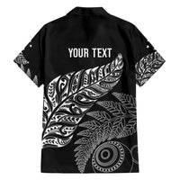 Aotearoa Personalized Lawn Bowls Maori Family Matching Tank Maxi Dress and Hawaiian Shirt New Zealand Black Tribal Silver Fern - Polynesian Pride