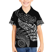 Aotearoa Personalized Lawn Bowls Maori Hawaiian Shirt New Zealand Black Tribal Silver Fern - Polynesian Pride