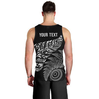 Aotearoa Personalized Lawn Bowls Maori Men Tank Top New Zealand Black Tribal Silver Fern - Polynesian Pride