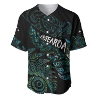 Aotearoa Personalized Lawn Bowls Maori Baseball Jersey New Zealand Paua Shell Tribal Silver Fern - Polynesian Pride