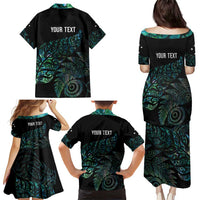 Aotearoa Personalized Lawn Bowls Maori Family Matching Puletasi and Hawaiian Shirt New Zealand Paua Shell Tribal Silver Fern - Polynesian Pride