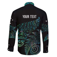 Aotearoa Personalized Lawn Bowls Maori Family Matching Short Sleeve Bodycon Dress and Hawaiian Shirt New Zealand Paua Shell Tribal Silver Fern - Polynesian Pride