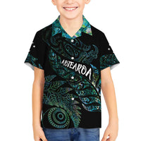 Aotearoa Personalized Lawn Bowls Maori Family Matching Summer Maxi Dress and Hawaiian Shirt New Zealand Paua Shell Tribal Silver Fern - Polynesian Pride