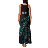 Aotearoa Personalized Lawn Bowls Maori Family Matching Tank Maxi Dress and Hawaiian Shirt New Zealand Paua Shell Tribal Silver Fern - Polynesian Pride