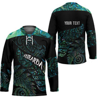 Aotearoa Personalized Lawn Bowls Maori Hockey Jersey New Zealand Paua Shell Tribal Silver Fern LT7 - Polynesian Pride