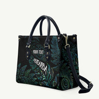 Aotearoa Personalized Lawn Bowls Maori Leather Bag New Zealand Paua Shell Tribal Silver Fern - Polynesian Pride