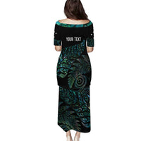 Aotearoa Personalized Lawn Bowls Maori Puletasi New Zealand Paua Shell Tribal Silver Fern LT7 - Polynesian Pride