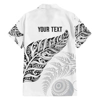 Aotearoa Personalized Lawn Bowls Maori Family Matching Long Sleeve Bodycon Dress and Hawaiian Shirt New Zealand White Tribal Silver Fern - Polynesian Pride