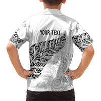 Aotearoa Personalized Lawn Bowls Maori Hawaiian Shirt New Zealand White Tribal Silver Fern - Polynesian Pride
