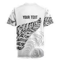 Aotearoa Personalized Lawn Bowls Maori Rugby Jersey New Zealand White Tribal Silver Fern - Polynesian Pride