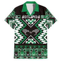 Personalised Taniko Motifs Aotearoa Hawaiian Shirt Waitangi Kowhaiwhai Kiwi - Green LT7 Green - Polynesian Pride