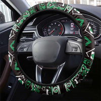 Taniko Motifs Aotearoa Steering Wheel Cover Waitangi Kowhaiwhai Kiwi - Green LT7 - Polynesian Pride