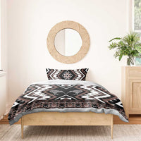 Personalised Taniko Motifs Aotearoa Bedding Set Waitangi Kowhaiwhai Kiwi - Mocha LT7 - Polynesian Pride