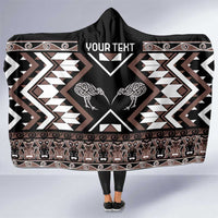 Personalised Taniko Motifs Aotearoa Hooded Blanket Waitangi Kowhaiwhai Kiwi - Mocha LT7 One Size Mocha - Polynesian Pride
