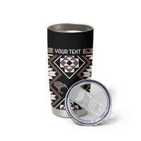 Personalised Taniko Motifs Aotearoa Tumbler Cup Waitangi Kowhaiwhai Kiwi - Mocha LT7 - Polynesian Pride