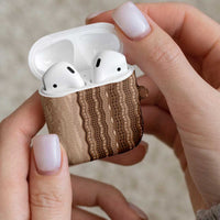 Vintage Beige Hawaiian Traditional Kapa Mix Flowers Lei AirPods Case LT7 - Polynesian Pride