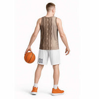 Vintage Beige Hawaiian Traditional Kapa Mix Flowers Lei Basketball Jersey LT7 - Polynesian Pride