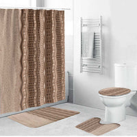 Vintage Beige Hawaiian Traditional Kapa Mix Flowers Lei Bathroom Set LT7 Bathroom Set (4 pcs) Beige - Polynesian Pride