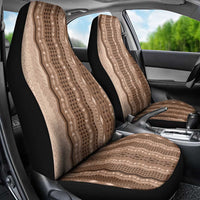 Vintage Beige Hawaiian Traditional Kapa Mix Flowers Lei Car Seat Cover LT7 - Polynesian Pride