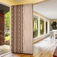 Vintage Beige Hawaiian Traditional Kapa Mix Flowers Lei Door Cover LT7 - Polynesian Pride