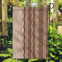 Vintage Beige Hawaiian Traditional Kapa Mix Flowers Lei Garden Flag LT7 Garden Flag Beige - Polynesian Pride