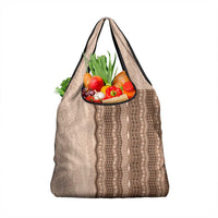 Vintage Beige Hawaiian Traditional Kapa Mix Flowers Lei Grocery Bag LT7 1-pack One Size Beige - Polynesian Pride