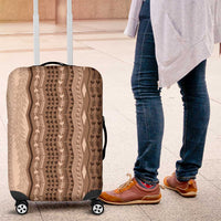 Vintage Beige Hawaiian Traditional Kapa Mix Flowers Lei Luggage Cover LT7 Beige - Polynesian Pride