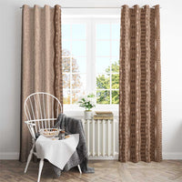 Vintage Beige Hawaiian Traditional Kapa Mix Flowers Lei Window Curtain LT7 - Polynesian Pride