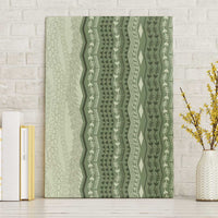 Vintage Sage Green Hawaiian Traditional Kapa Mix Flowers Lei Canvas Wall Art LT7 Without Frame Sage Green - Polynesian Pride
