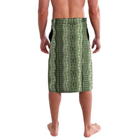 Vintage Sage Green Hawaiian Traditional Kapa Mix Flowers Lei Lavalava LT7 - Polynesian Pride