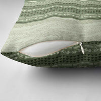 Vintage Sage Green Hawaiian Traditional Kapa Mix Flowers Lei Pillow Cover LT7 - Polynesian Pride