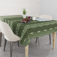 Vintage Sage Green Hawaiian Traditional Kapa Mix Flowers Lei Tablecloth LT7 - Polynesian Pride