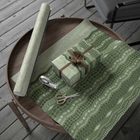 Vintage Sage Green Hawaiian Traditional Kapa Mix Flowers Lei Wrapping Paper LT7 - Polynesian Pride