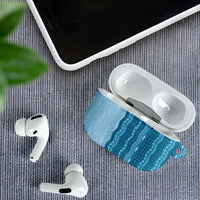 Vintage Cobalt Blue Hawaiian Traditional Kapa Mix Flowers Lei AirPods Case LT7 - Polynesian Pride