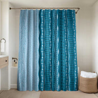 Vintage Cobalt Blue Hawaiian Traditional Kapa Mix Flowers Lei Bathroom Set LT7 Shower Curtain Only Cobalt Blue - Polynesian Pride