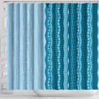 Vintage Cobalt Blue Hawaiian Traditional Kapa Mix Flowers Lei Shower Curtain LT7 - Polynesian Pride