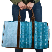 Vintage Cobalt Blue Hawaiian Traditional Kapa Mix Flowers Lei Travel Bag LT7 Cobalt Blue - Polynesian Pride