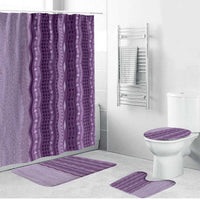Vintage Violet Hawaiian Traditional Kapa Mix Flowers Lei Bathroom Set LT7 Bathroom Set (4 pcs) Violet - Polynesian Pride