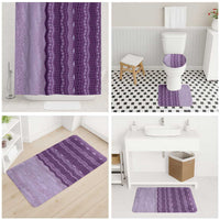 Vintage Violet Hawaiian Traditional Kapa Mix Flowers Lei Bathroom Set LT7 - Polynesian Pride