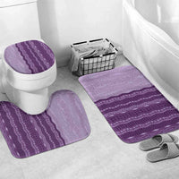 Vintage Violet Hawaiian Traditional Kapa Mix Flowers Lei Bathroom Set LT7 Mat Set Only (3 pcs) One Size Violet - Polynesian Pride