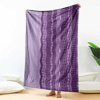 Vintage Violet Hawaiian Traditional Kapa Mix Flowers Lei Blanket LT7 - Polynesian Pride
