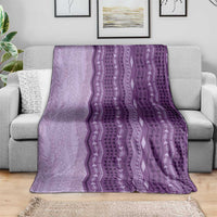 Vintage Violet Hawaiian Traditional Kapa Mix Flowers Lei Blanket LT7 - Polynesian Pride