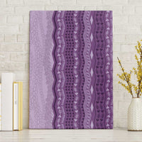 Vintage Violet Hawaiian Traditional Kapa Mix Flowers Lei Canvas Wall Art LT7 Without Frame Violet - Polynesian Pride