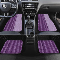 Vintage Violet Hawaiian Traditional Kapa Mix Flowers Lei Car Mats LT7 Set 4pcs Violet - Polynesian Pride